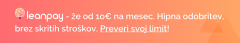Več o nakupu na obroke z varnim spletnim plačilom Leanpay.