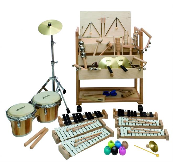 Orff komplet Goldon Music Trolley Bongo