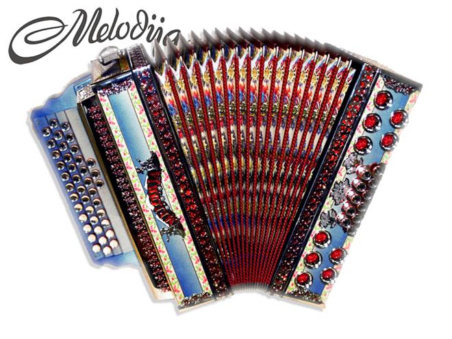 Melodija diatonična harmonika 38cm Super Dural