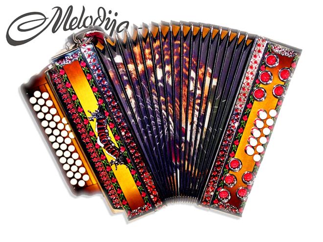 Melodija diatonična harmonika 38cm Super Dural