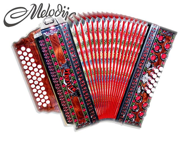 Melodija diatonična harmonika 38cm Super Dural