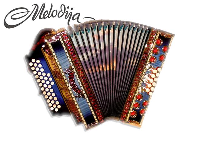 Melodija diatonična harmonika 38cm Super Dural