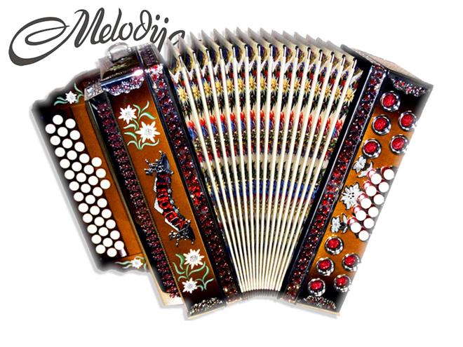 Melodija diatonična hamonika 38cm UNIKAT