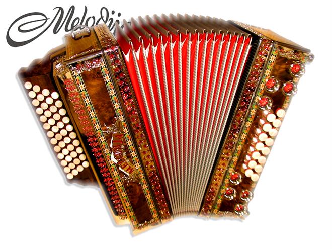 Melodija diatonična hamonika 38cm 4-vrstna 