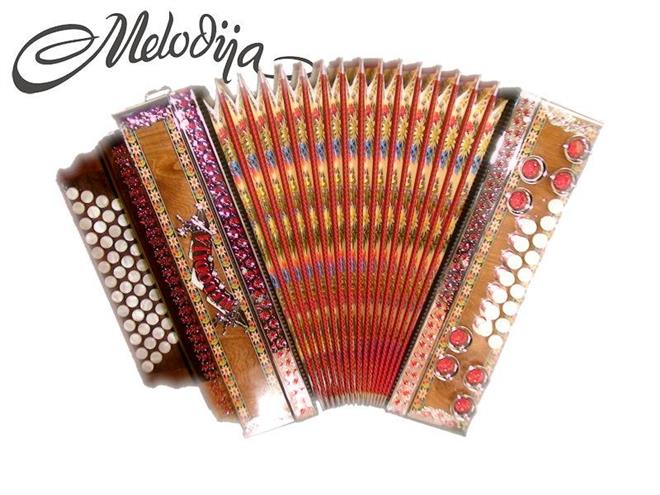 Melodija diatonična hamonika 38cm 4-vrstna Super Dural, A mano basi