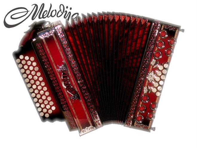 Melodija diatonična hamonika 38cm 37+11 Super Dural, A MANO basi