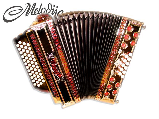 Melodija diatonična hamonika 38cm 37+11 AMANO basi