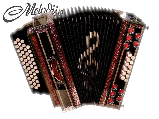 Melodija diatonična hamonika 38cm AMANO basi