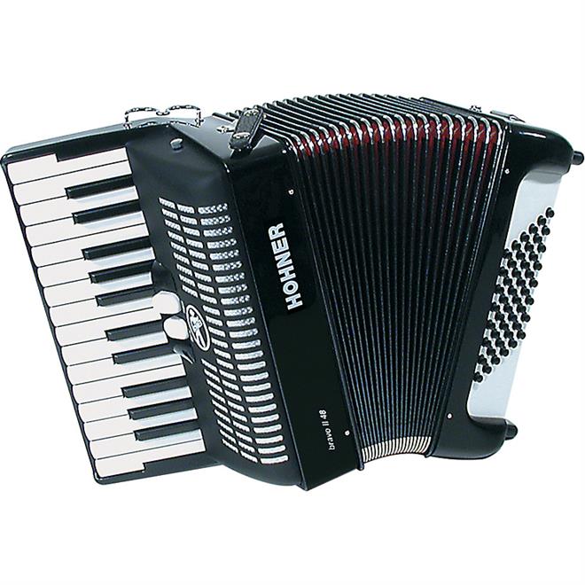 Hohner BRAVO II Silent keys 48-basna harmonika črna