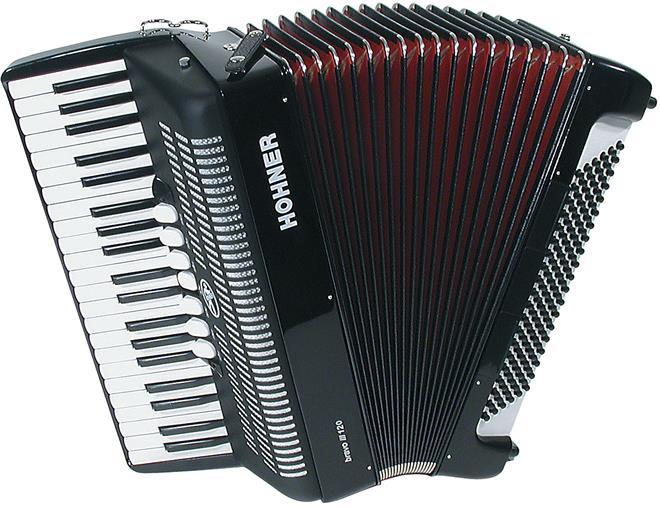 Hohner BRAVO III 120-basna Silent keys harmonika črna