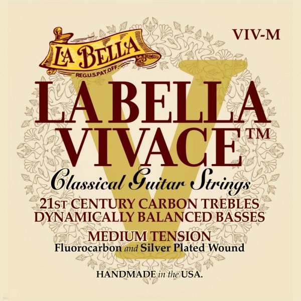La Bella Vivace Medium Tension - strune za klasično kitaro