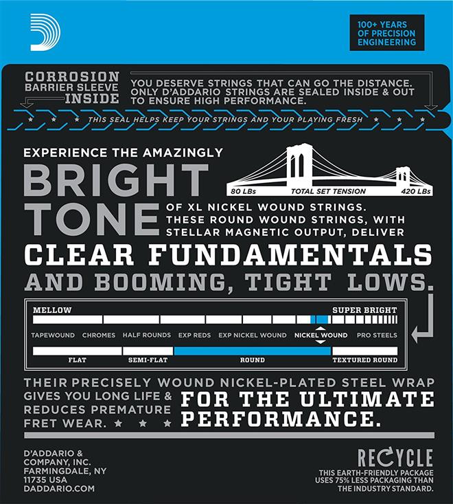 D'ADDARIO EXL220-5 40-125 strune za 5-strunsko bas kitaro