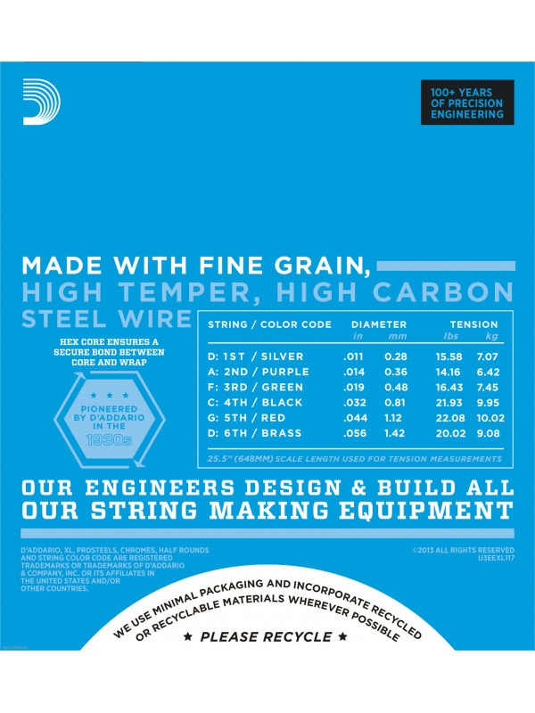 D'Addario EXL117 11-56 strune za el. kitaro