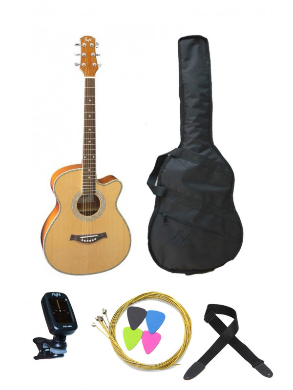 Flight F-230 NAT komplet akustična kitara