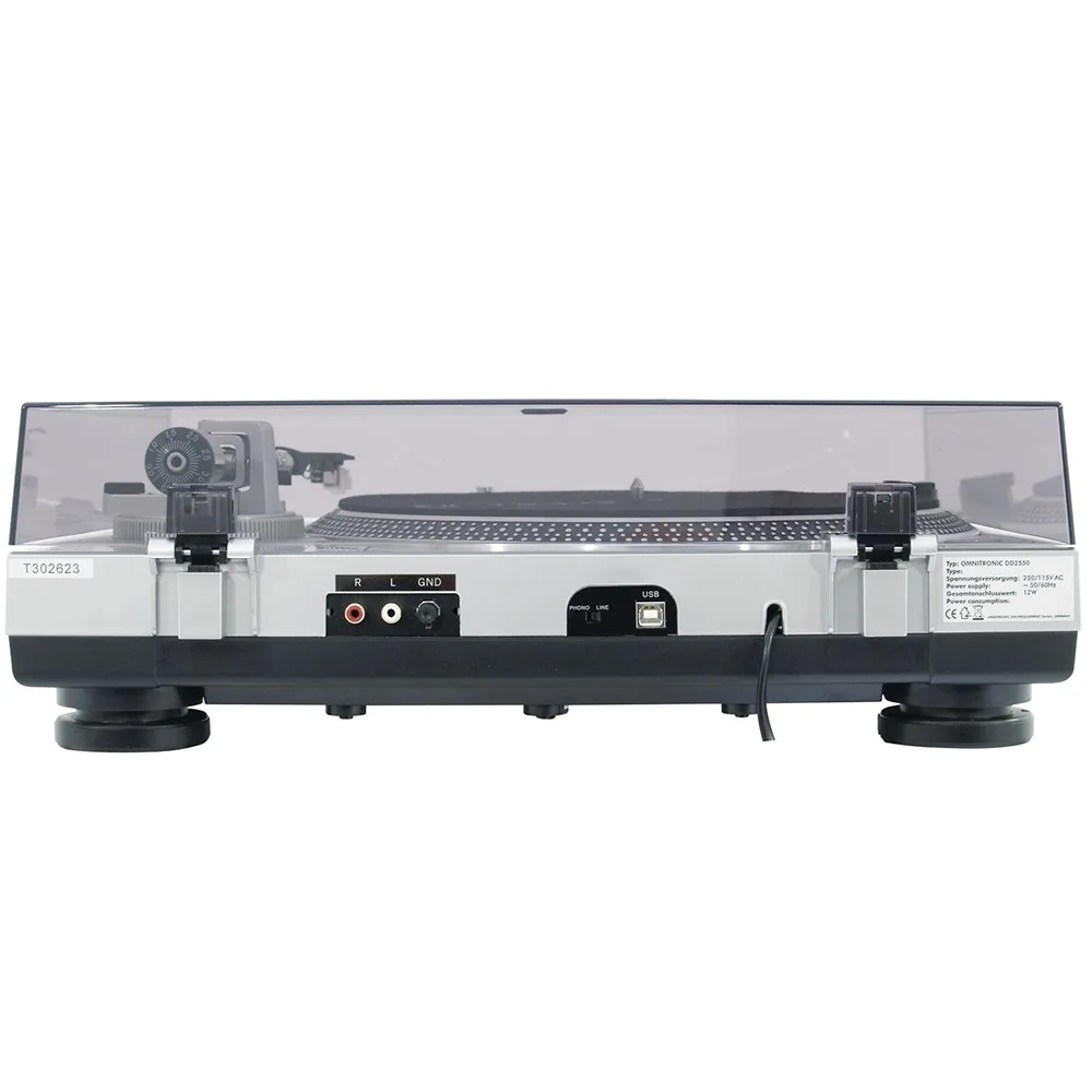 Omnitronic DD-2550 USB Silver direct drive gramofon