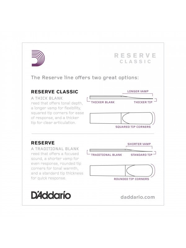 RICO 3,5 Reserve Classic  jeziček za klarinet