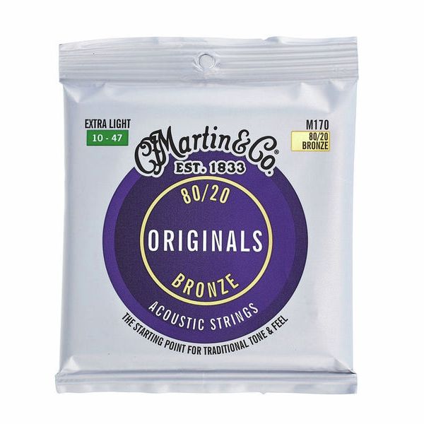 Martin M170 10-47 Extra Light 80/20 Originals strune za akustično kitaro