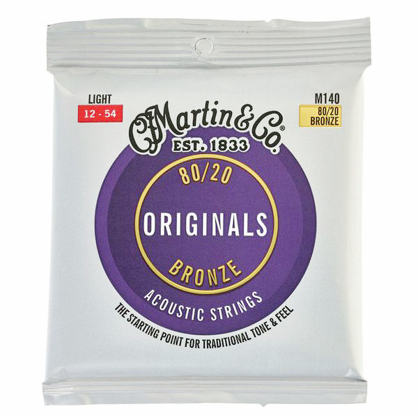 Martin M140 12-54 Light  80/20 Originals strune za akustično kitaro