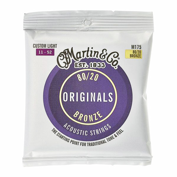 Martin M175 11-52 Custom Light  80/20 Originals strune za akustično kitaro