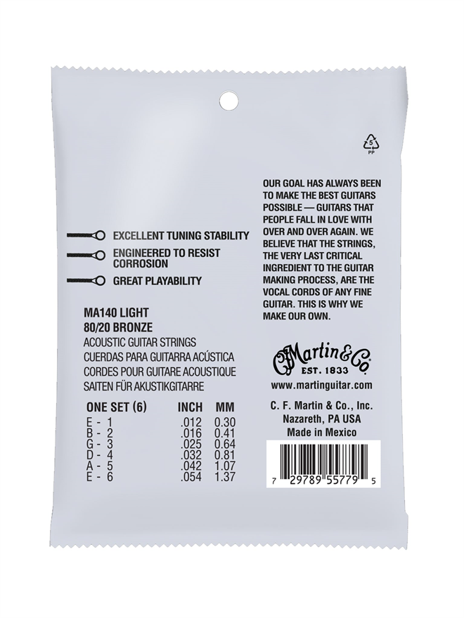 Martin MA140 Light (12-54) AA Bronze 80/20 strune za akustično kitaro