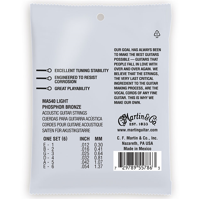 Martin MA540 Light (12-54) AA Phosphor bronze strune za akustično kitaro