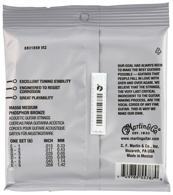 Martin MA550 Medium (13-56) AA Phosphor bronze strune za akustično kitaro
