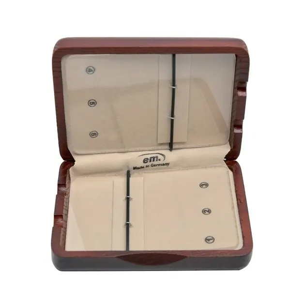 Škatlica za jezičke za tenor saksofon (za 6 jezičkov) rdeče-rjav