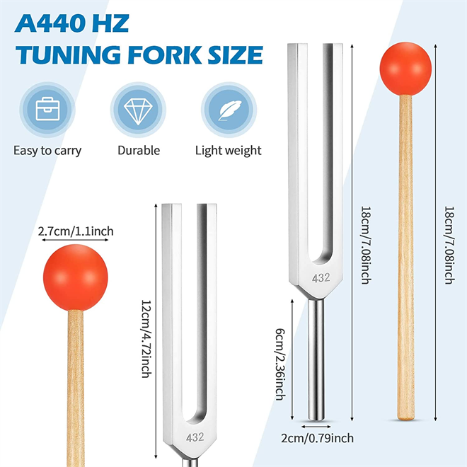 Medicinske glasbene vilice 432 Hz
