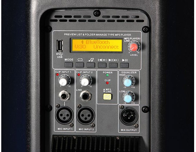 Novox NV15 aktivni zvočnik z bluetooth in USB/PM3 predvajalnikom