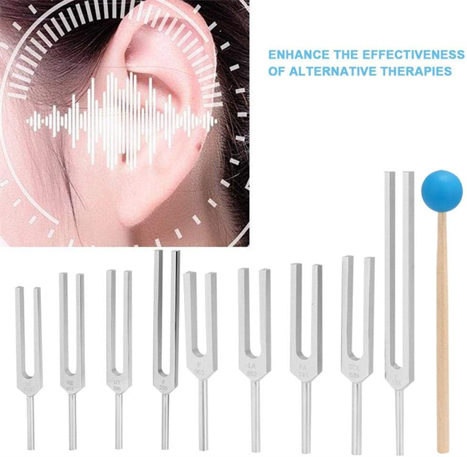 Terapevtske glasbene vilice - komplet (9x)