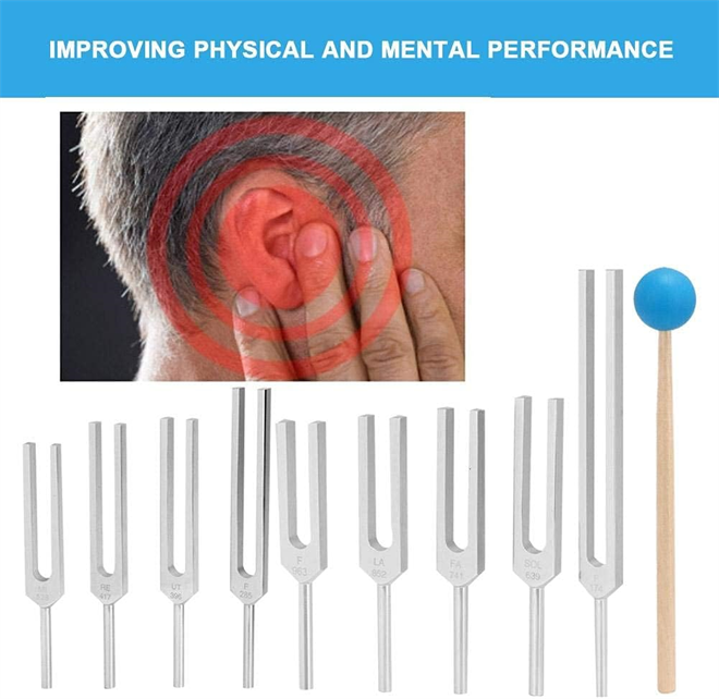 Terapevtske glasbene vilice - komplet (9x)
