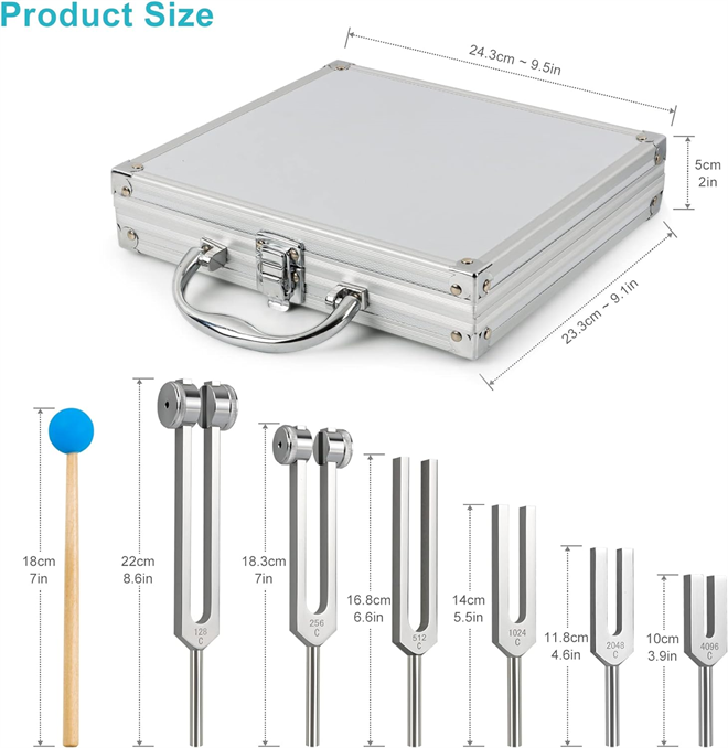 Terapevtske glasbene vilice - C komplet (6x)