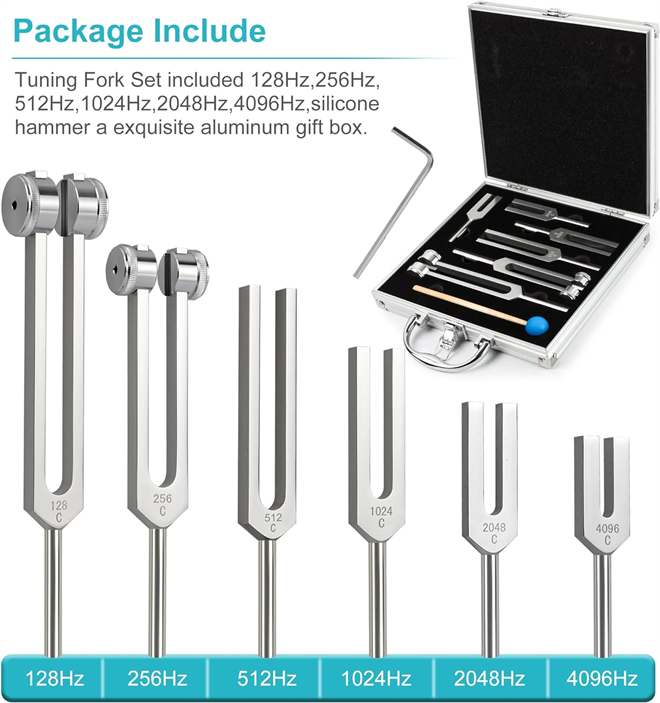 Terapevtske glasbene vilice - C komplet (6x)