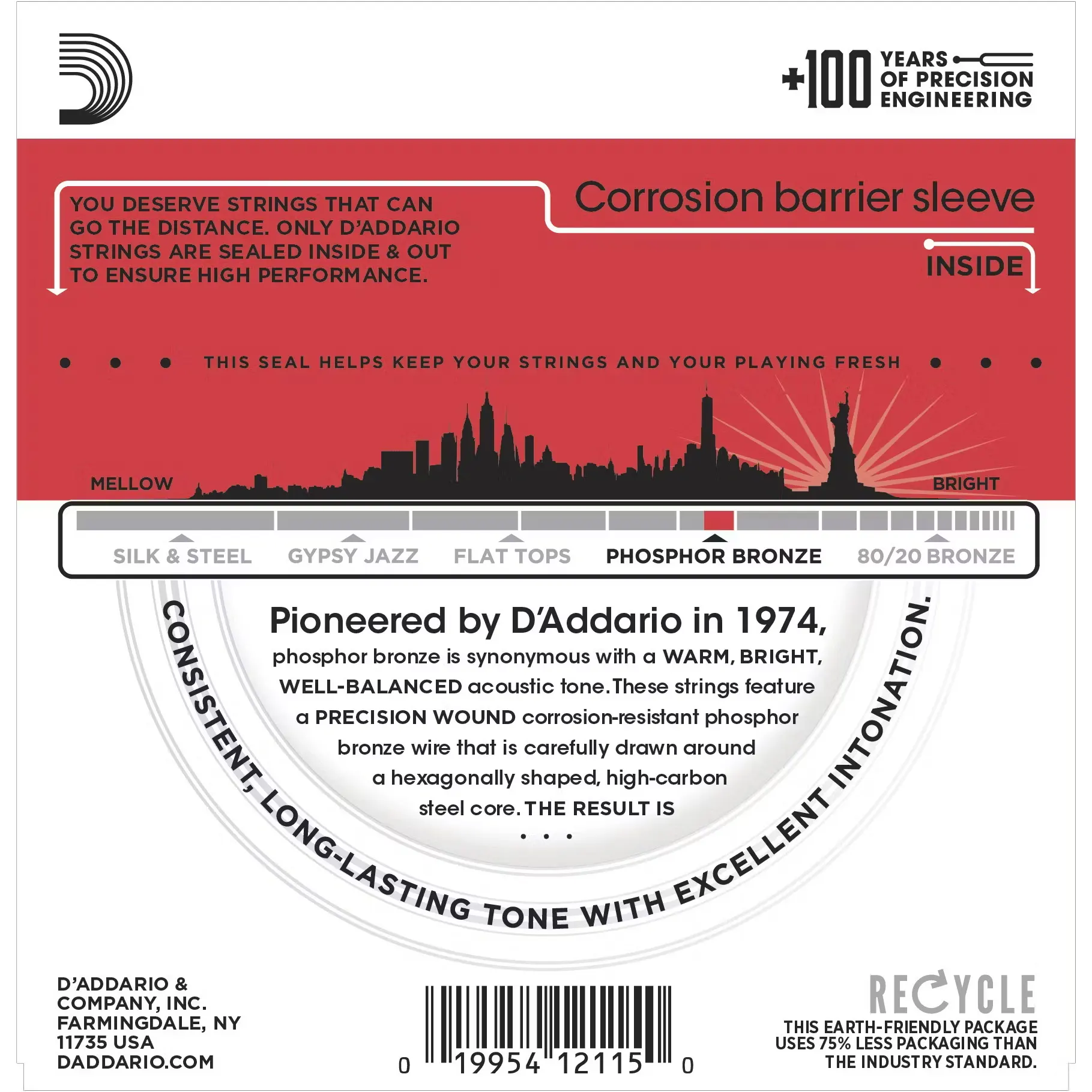 Daddario EJ17 013-056 Phosphor bronze strune za akustično kitaro