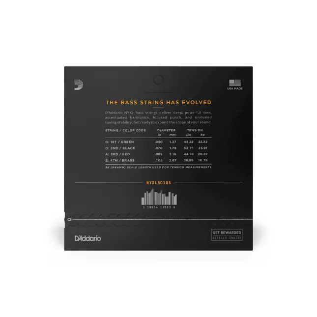 D'Addario NYXL 45-105 strune za el. bas kitaro