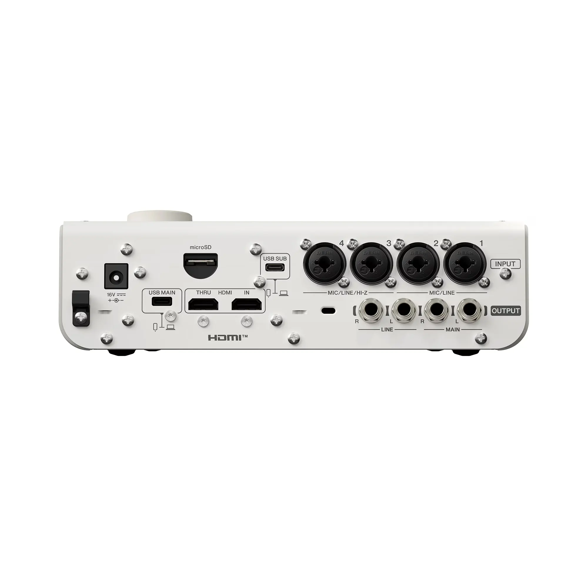 Yamaha URX44V USB-C avdio-video vmesnik white