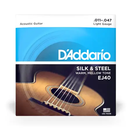 D'Addario EJ40 11-47 Silk & Steel Folk strune za akustično kitaro