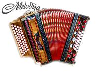 Melodija diatonična hamonika 38cm 4-vrstna Super Dural, A mano basi