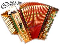 Melodija diatonična hamonika 38cm 4-vrstna Super Dural, A mano basi