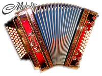 Melodija diatonična hamonika 38cm 4-vrstna Super Dural, A mano basi