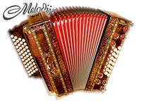 Melodija diatonična hamonika 38cm 4-vrstna Super Dural, A mano basi