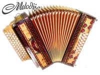 Melodija diatonična hamonika 38cm 4-vrstna Super Dural, A mano basi