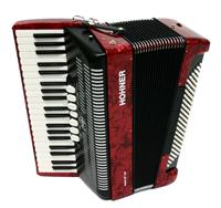 Hohner BRAVO III 120-basna Silent keys harmonika rdeča