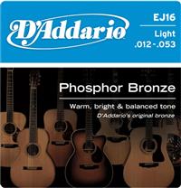 Strune D'ADDARIO EJ16 12-53 phosphor bronze