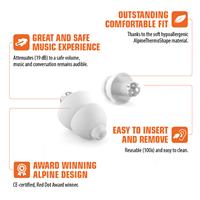 Alpine Partyplug transparent čepki za ušesa 