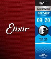 ELIXIR 09-20  LIGHT POLYWEB strune za banjo