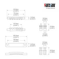 Partsland Tune-O-Matic mostiček za električno kitaro