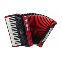 Hohner BRAVO III Silent key 80-basna harmonika rdeča