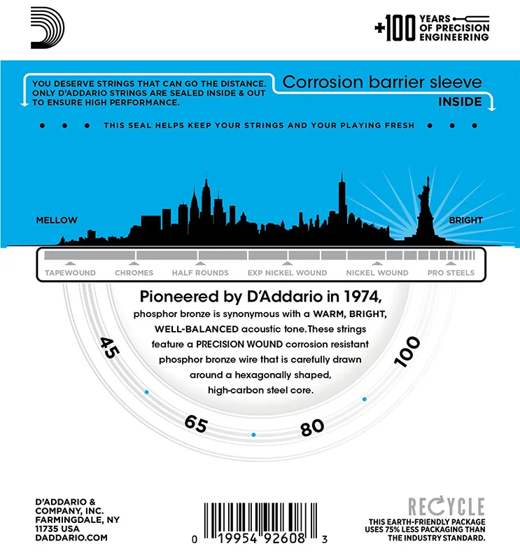 D'ADDARIO EPBB170 45-100 strune za akustično bas kitaro