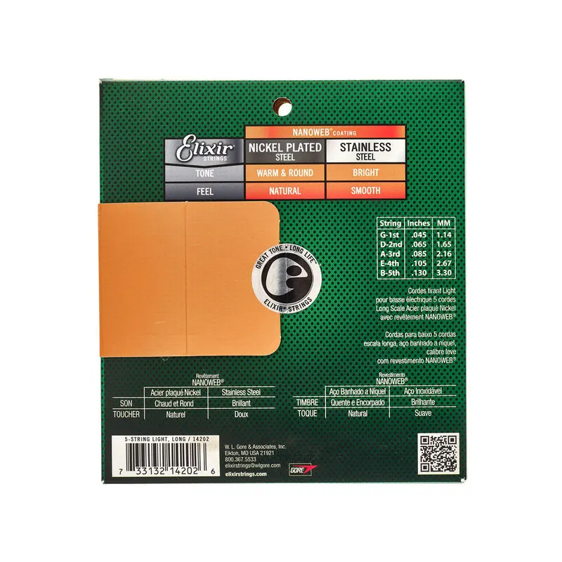ELIXIR NANOWEB 045/135 MEDIUM strune za 5-str bas kitaro